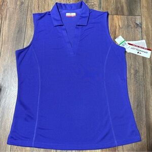 Grand Slam Performance Women's Sleeveless Purple Active Golf Tank Shirt L NWT